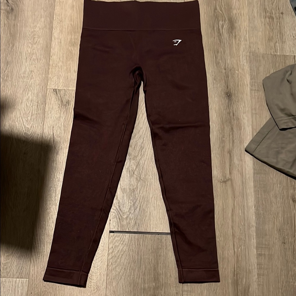 Gymshark Brown High-Waisted Leggings Streamlined Fit